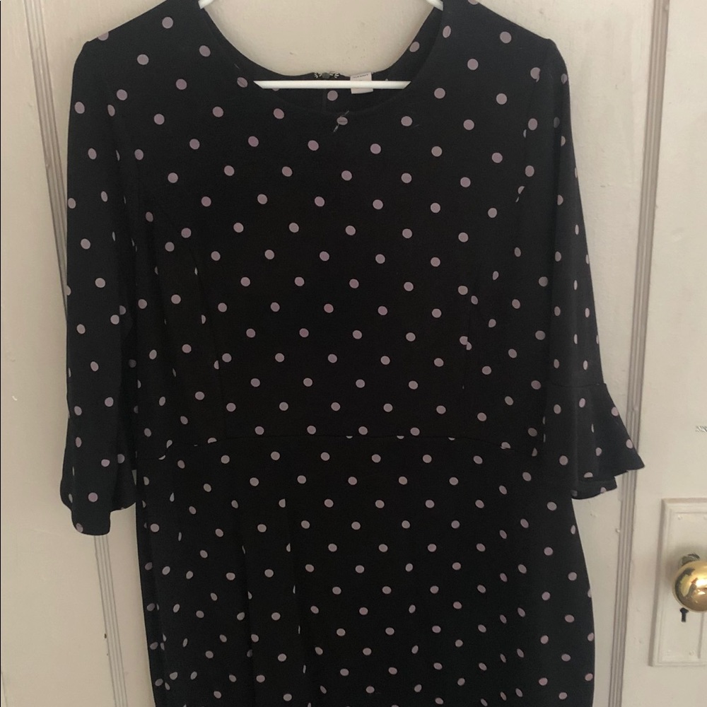 Polka dot fitted dress